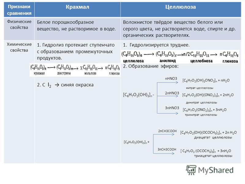 Крахмал и целлюлоза презентация