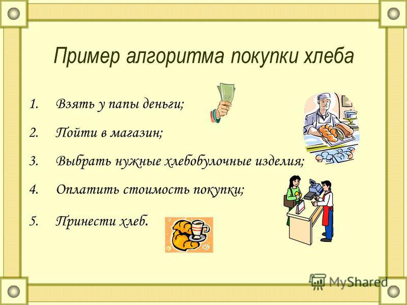 Составьте Алгоритм Покупки Хлеба В Магазине Составьте Алгоритм Покупки Хлеба В Магазине