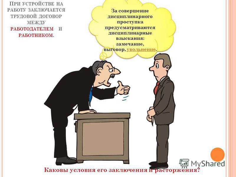 увольнение с дисциплинарным взысканием была