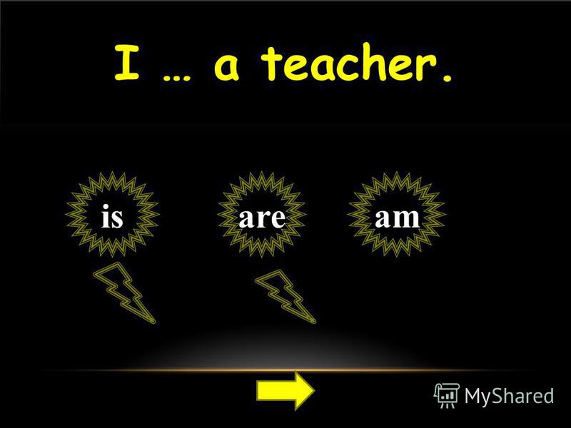 I … a teacher. am isare