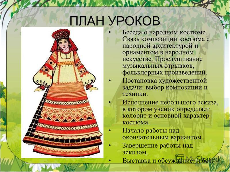 План урока по изо 5 класс русская народная вышивка План урока по изо 5 класс русская