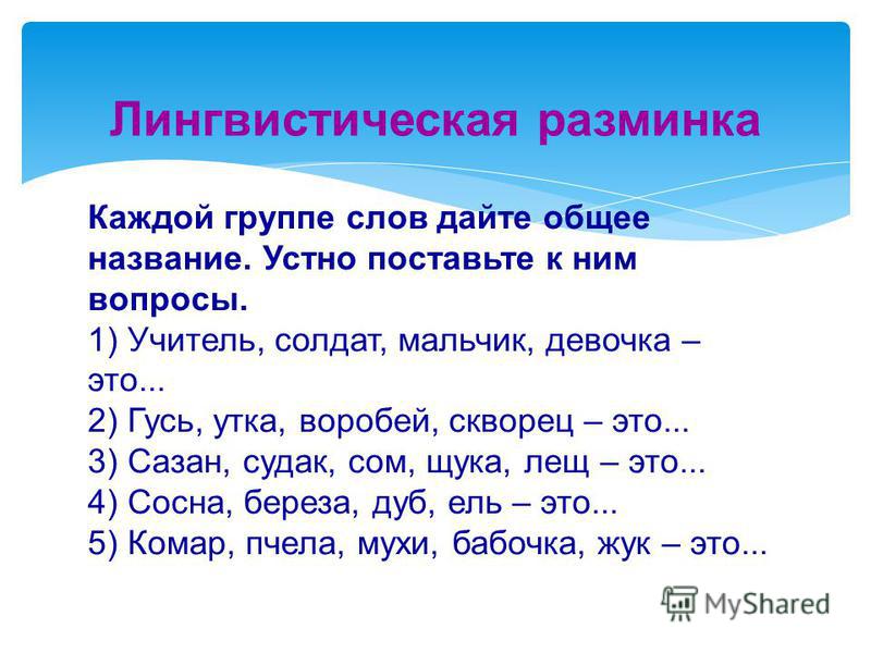 Открытый урок по русскому языку в казахских классах