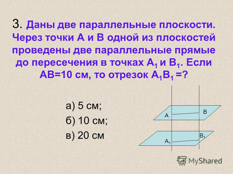 Параллельность плоскостей