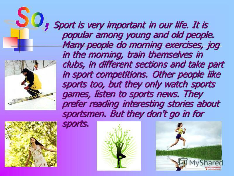 Why sports is important to our lives