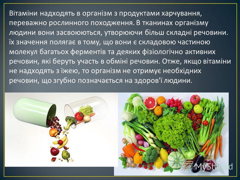 Реферат: Вітаміни та білки Їх значення