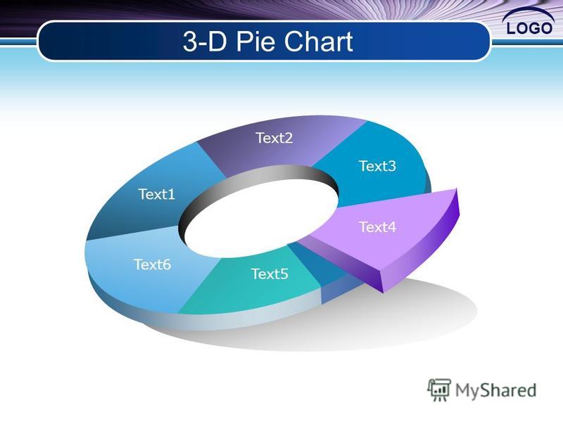 LOGO 3-D Pie Chart Text1 Text2 Text3 Text4 Text5 Text6
