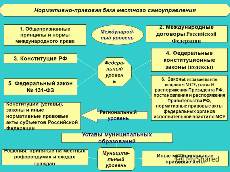 Уставы муниципальных образований и иные муниципальные правовые акты Устав муниципального образования и иные