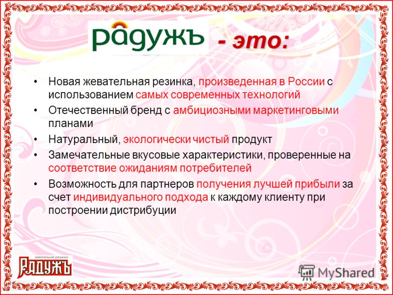 Презентация на тему жевательной резинки
