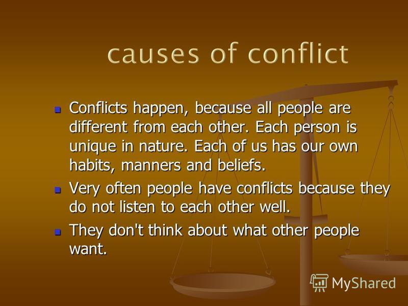 cause of conflict By nehi igbinijesu conflict is an aspect of life that is very often avoided for the fear of loss however, conflict is a part of our human existence it has been known to bring about all manner of outcomes from food shortages to prosperity economic recessions to gender equality. cause of conflict By nehi igbinijesu conflict is an aspect of life that is very often avoided for the fear of loss however, conflict is a part of our human existence it has been known to bring about all manner of outcomes from food shortages to prosperity economic recessions to gender equality.