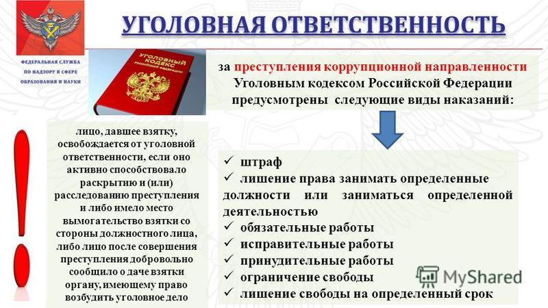 Санкции в уголовном кодексе переносят нас