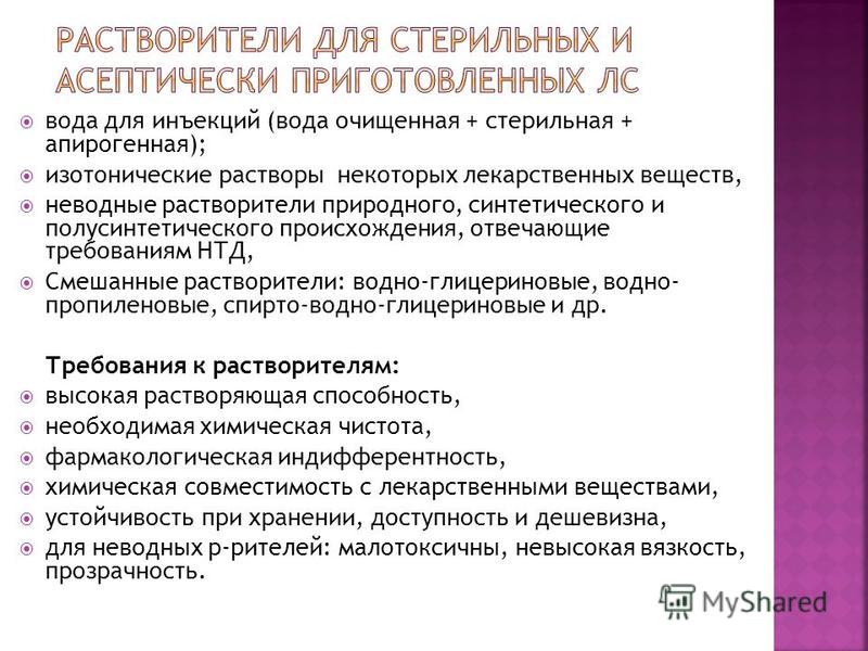 Примеры лекарственных форм для местного применения