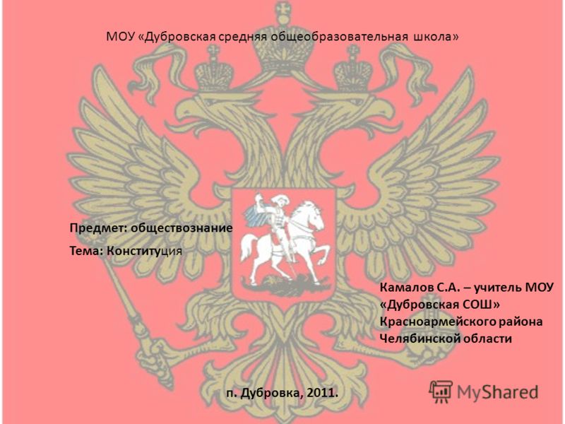 Конституция россии презентация нач школа