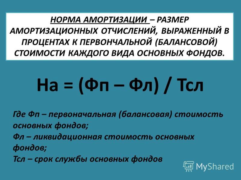 Таблица амортизация основных средств нормы амортизации Годовая Норма Амортизационных Отчислений