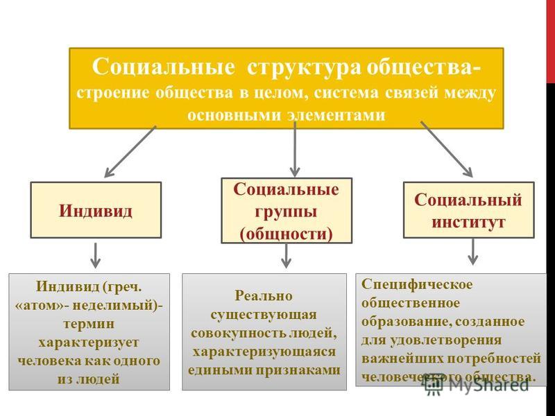 схема строения общества