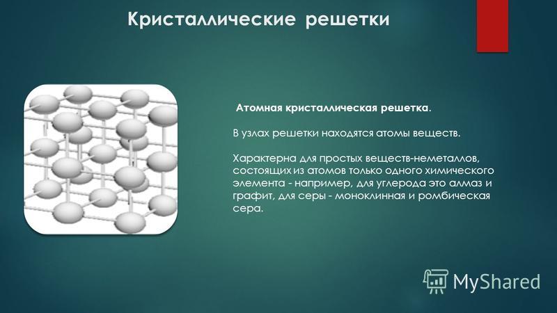 Кристаллическая решетка презентация