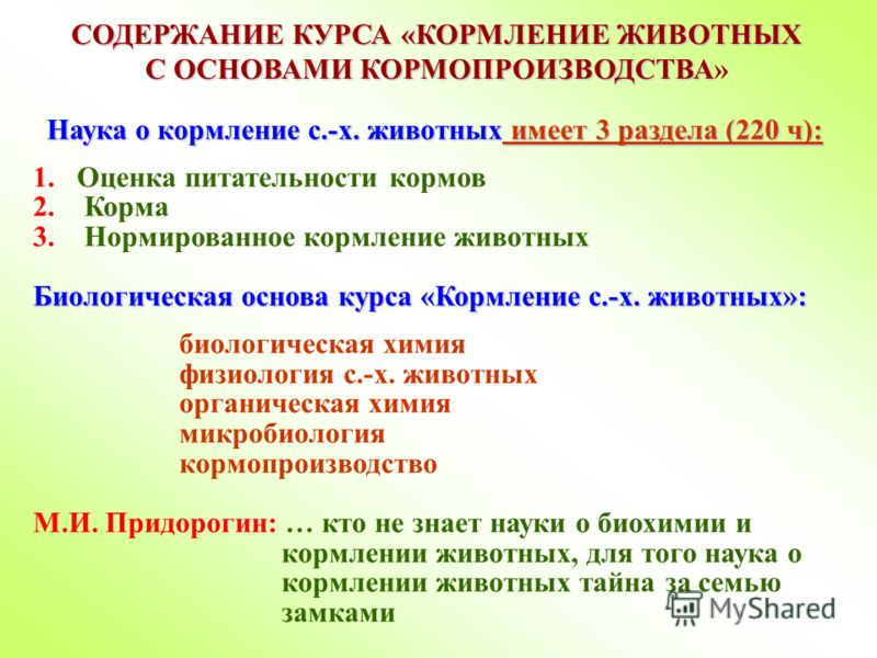 Схема химического состава кормов фото 623
