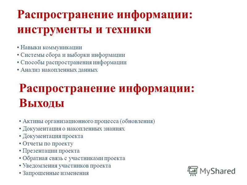 Распространение информации о проекте