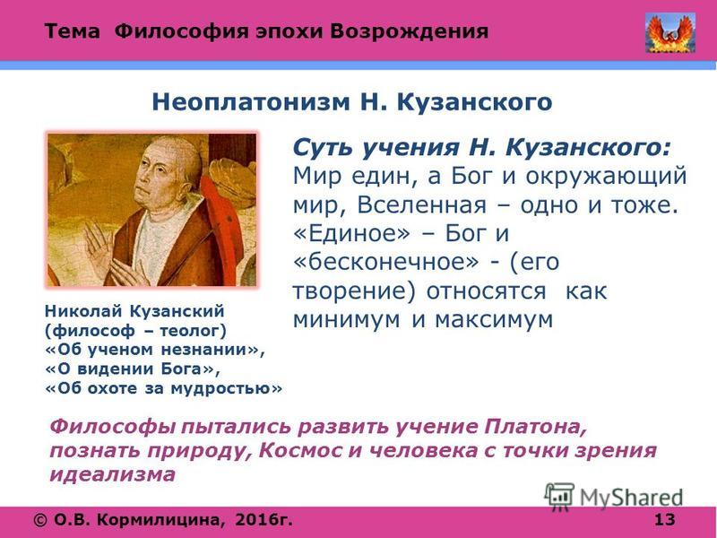 Реферат: Николай Кузанский 2