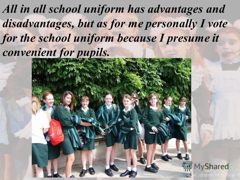 pro uniforms in school essay The advantage of school uniforms essay uniforms make the school appear more professional also with uniforms students won’t compare themselves with each other. pro uniforms in school essay The advantage of school uniforms essay uniforms make the school appear more professional also with uniforms students won’t compare themselves with each other.