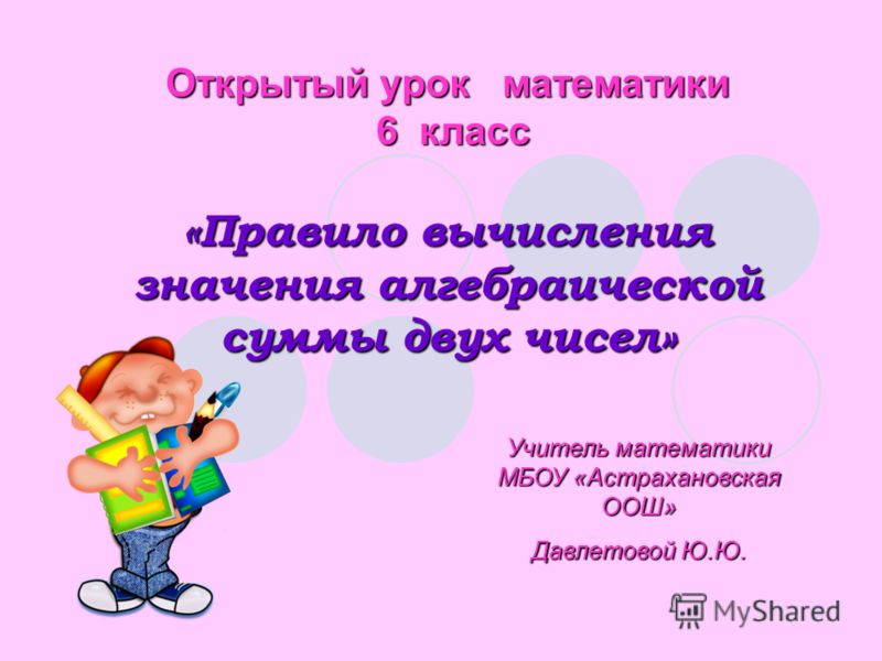 Математика открытый урок 11 класс