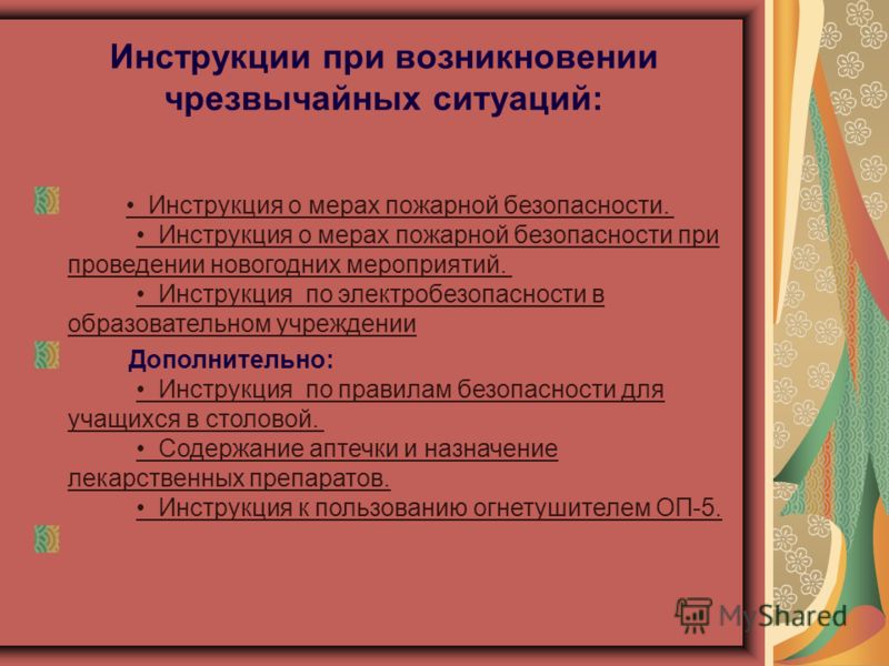 Инструкция О Мерах Пожарной Безопасности В Кабинете Информатики