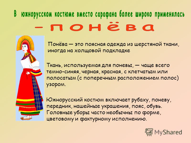 Элементы Женского Русского Народного Костюма