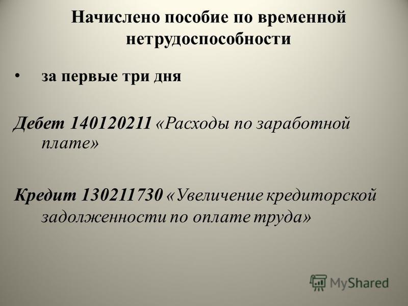 эту проводка начислены пособия по временной нетрудоспособности что