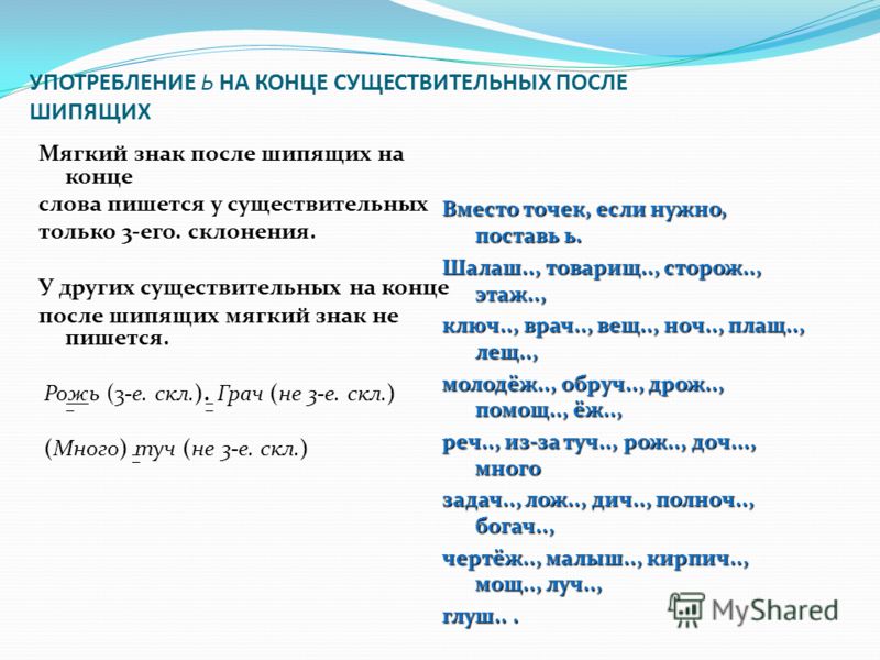 Ь НЕ ПИШЕТСЯ ь не пишется: