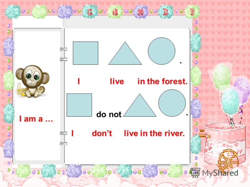 I live in the forest. I dont live in the river. do not I am a …..