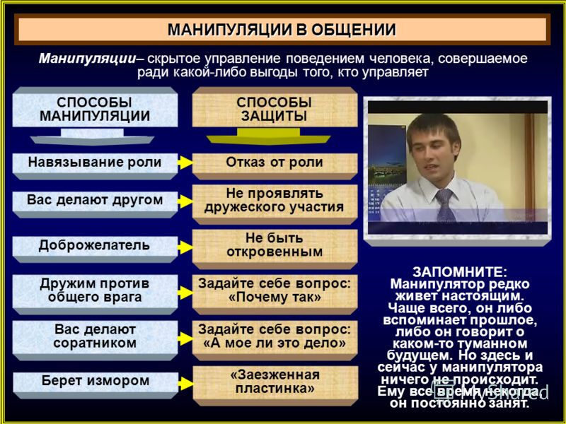 Реферат: Манипуляции в общении 2