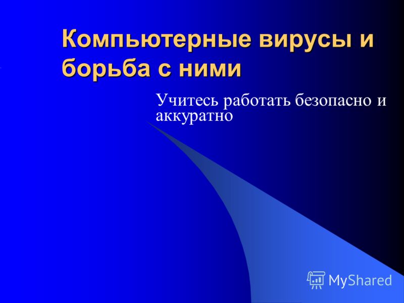 Реферат: Компьютерные вирусы и борьба с ними 5