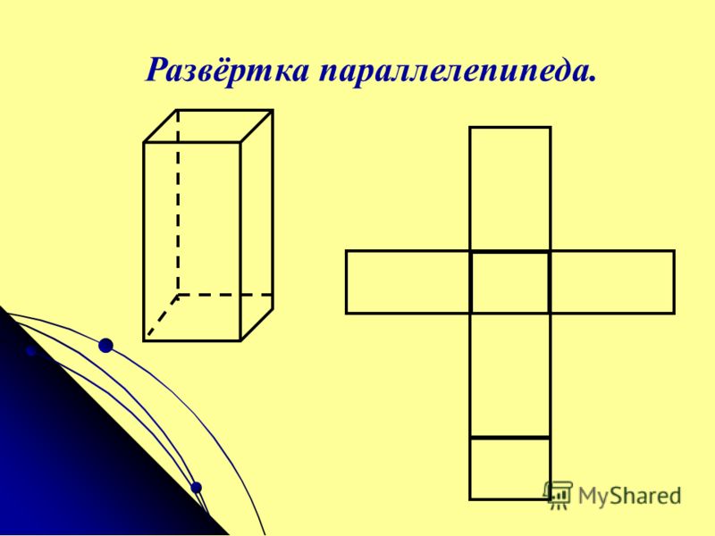 Развёртка параллелепипеда.