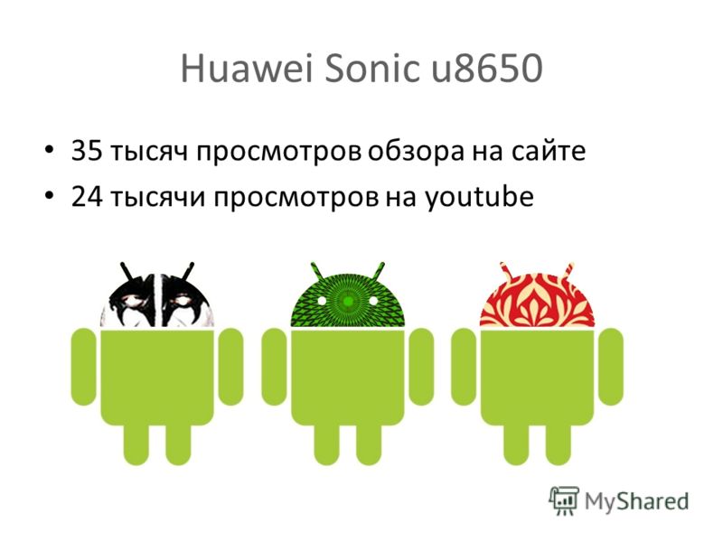 Huawei Sonic u8650 35 тысяч просмотров обзора на сайте 24 тысячи просмотров на youtube