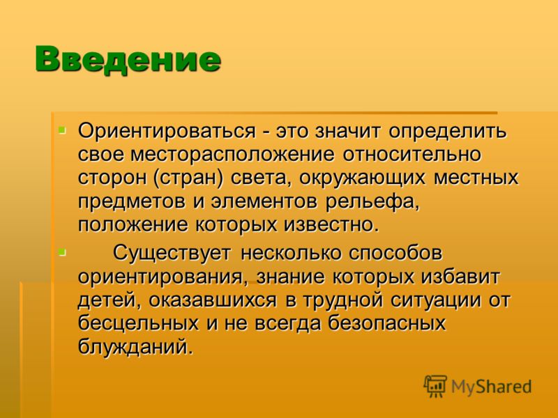 Доклад на тему ориентирование 1799