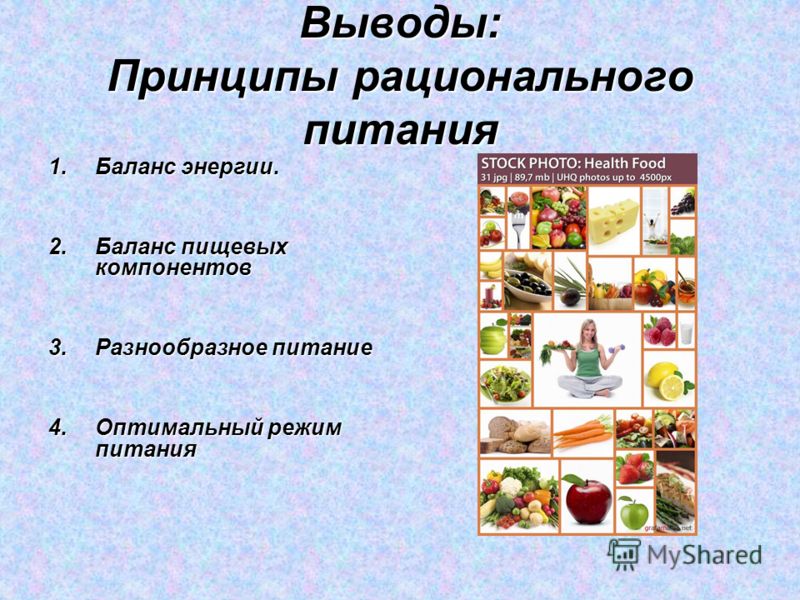 Реферат: Рациональное питание