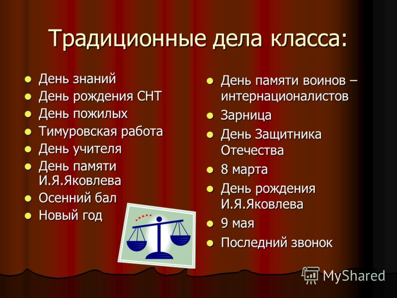 Проект дело класса 5 класс