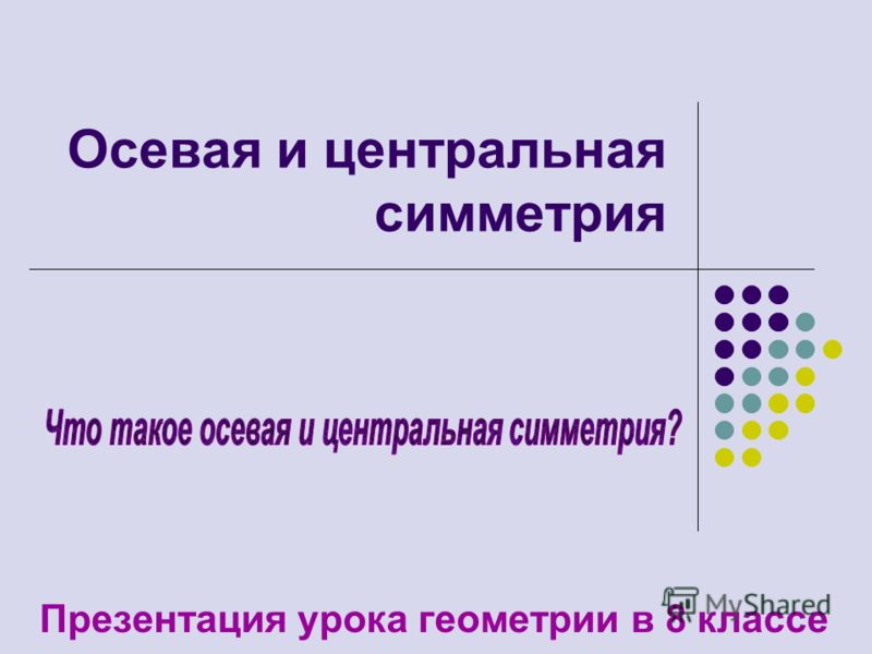 Симметрия 8 класс презентация