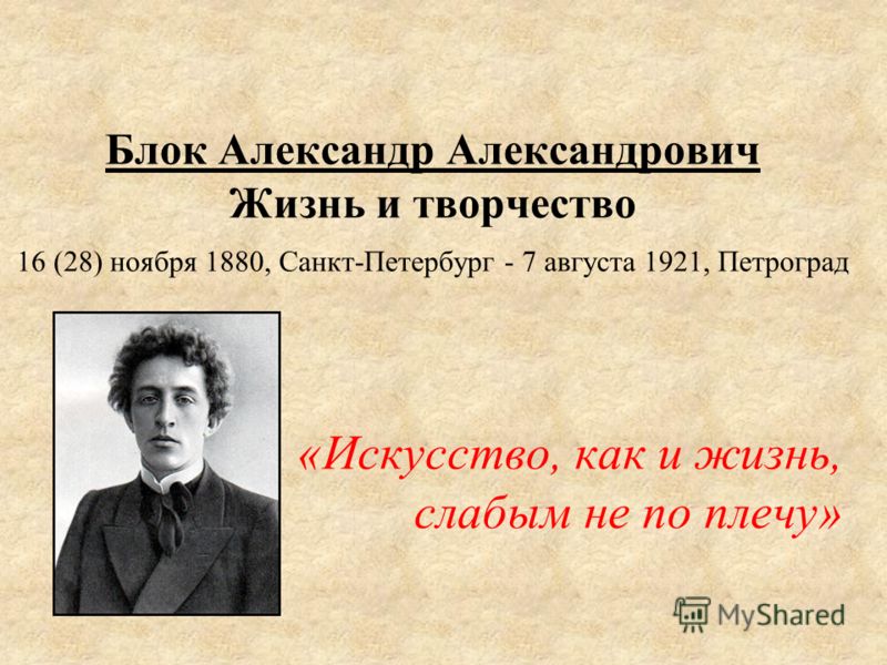 Реферат: Блок Александр Александрович