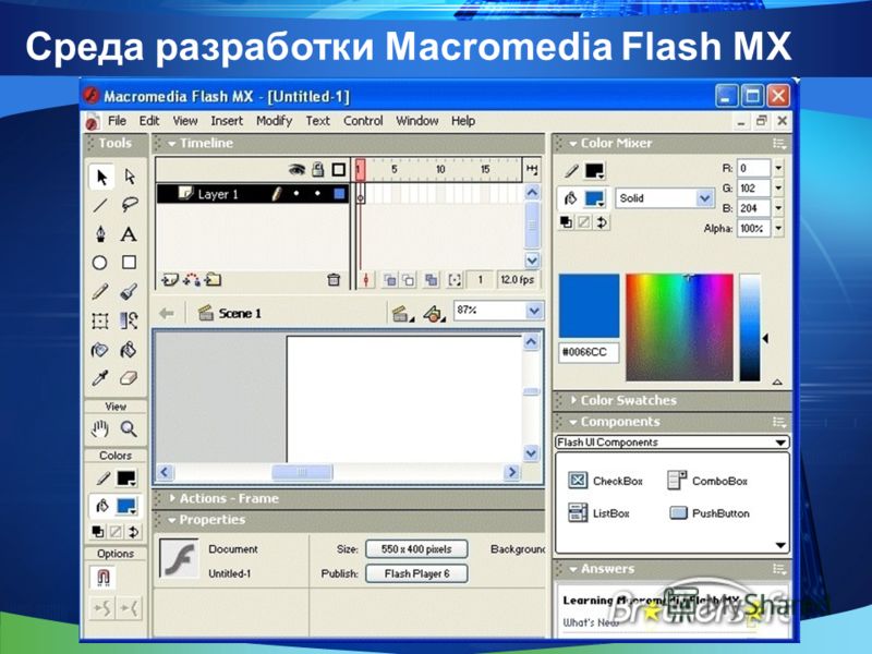 Macromedia flash готовые работы скачать