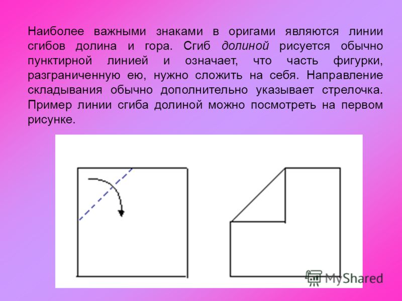 Что такое долина в оригами Что такое долина в оригами