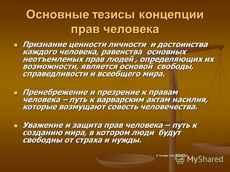 Какие бывают права человека примеры Основные концепции и подходы к проблеме прав человека презентация