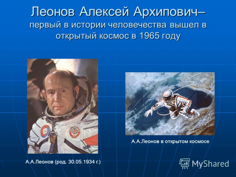 Алексей Леонов вышел в открытый космос