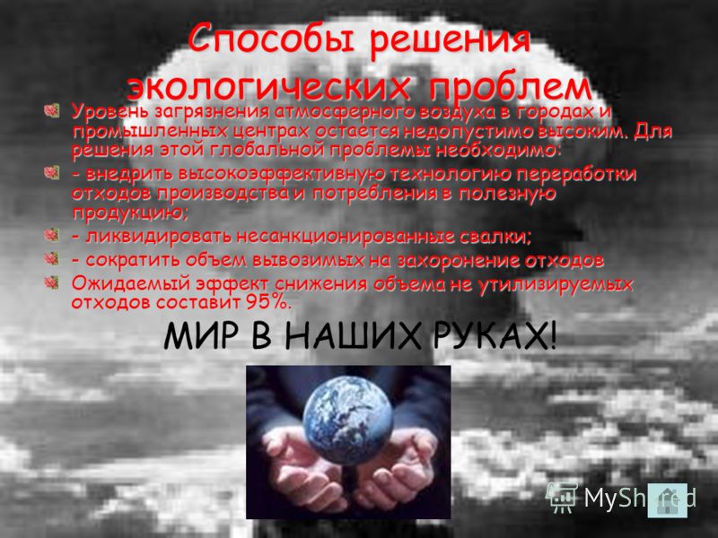 Способы Решения Экологических Проблем Реферат Способы Решения Экологических Проблем Реферат