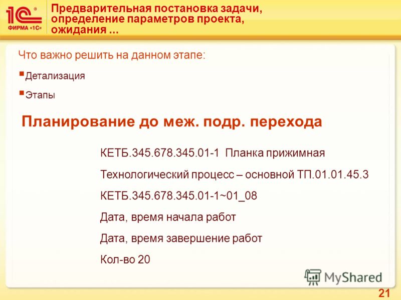 Верная последовательность разделов программы