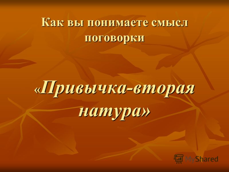 Второй смысл поговорок Второй смысл поговорок