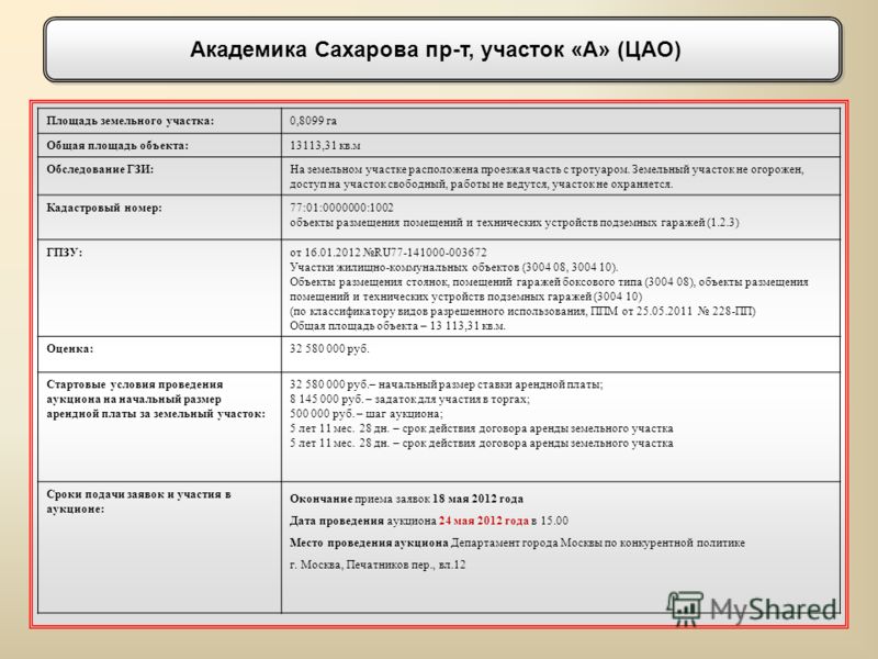Расчет арендной платы за земельный участок москва Расчет арендной платы за земельный участок москва