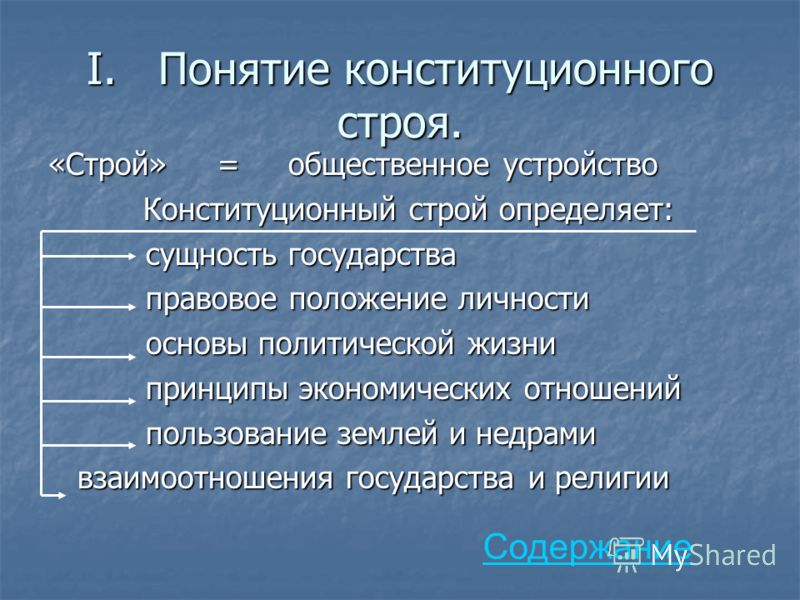Контрольная работа по теме Понятие и содержание основ конституционного строя РФ 