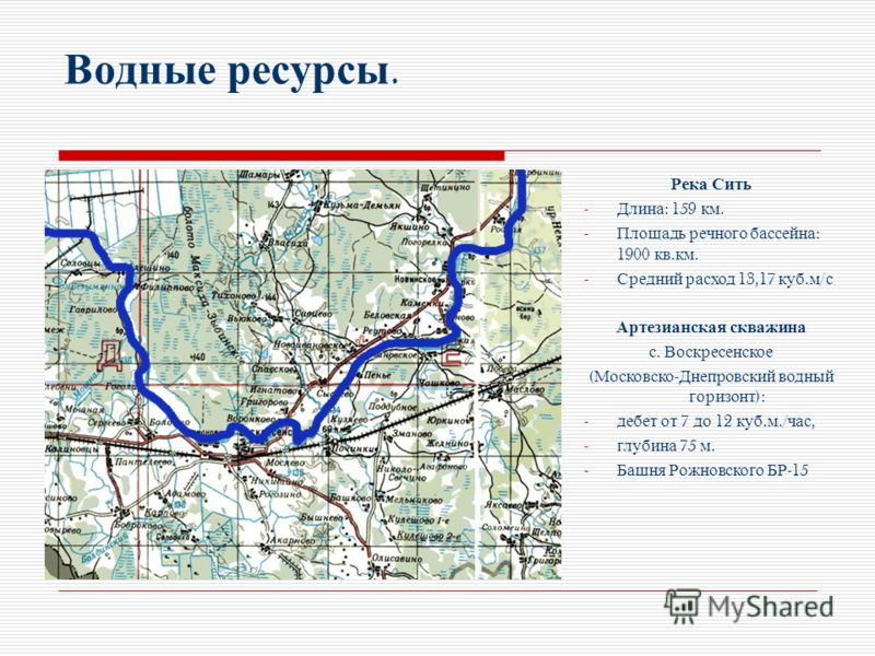 Сить на карте