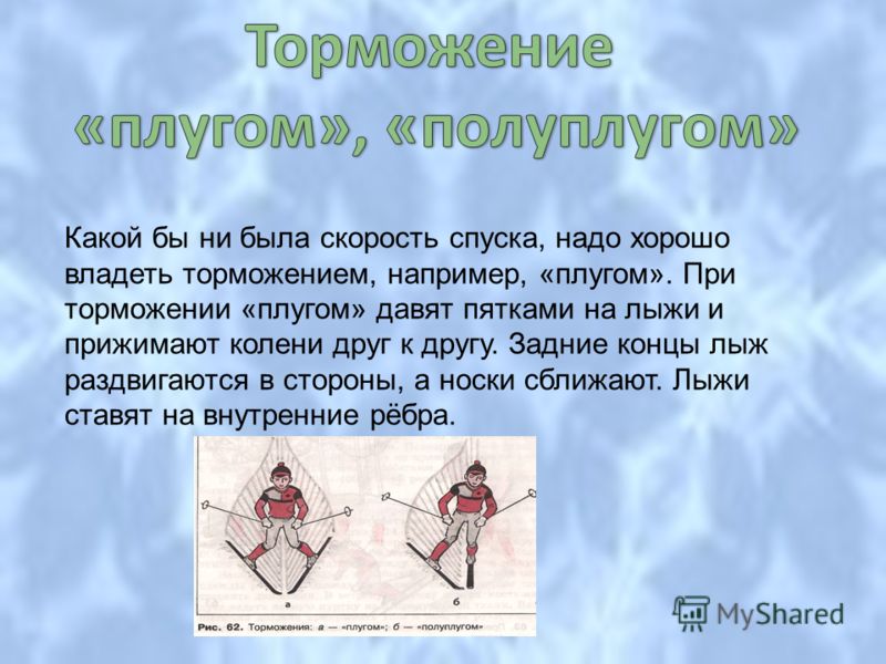 Торможение плугом рисунок