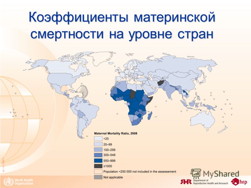 08_XXX_MM31 Коэффициенты материнской смертности на уровне стран